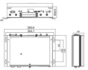 Компактный встраиваемый компьютер eBOX630A-11U-i5