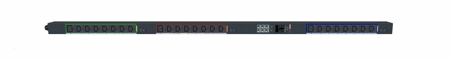 Устройство распределения электропитания iPDU-5915 1PH 32A 24-Outlet (3*C19+21*C13 с фиксаторами) Metered PDU