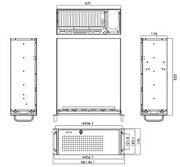 Корпус RACK-3000GBATX/300W
