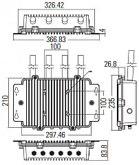 Пылевлагозащищённый встраиваемый компьютер eBOX800-511-FL-DC-7300U