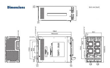 Промышленный блок питания 96PSR-D500WMIN