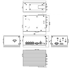 Встраиваемый компьютер на DIN-рейку ICO320-83C-N3350-4POE-COM-CAN-WT-DC