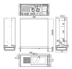 Промышленный компьютерный корпус AX61410TM-RC-NP