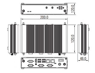 Ультракомпактный встраиваемый компьютер eBOX625-312-FL-DC-N4200