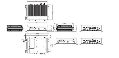 Компактный встраиваемый компьютер tBOX323-835-FL-110VDC