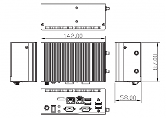 Ультракомпактный встраиваемый компьютер eBOX100-51R-FL-DC-7300U