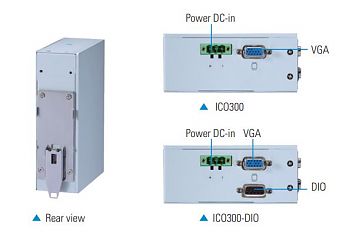 Встраиваемый компьютер на DIN-рейку ICO300-E3827-DIO-PB-DC