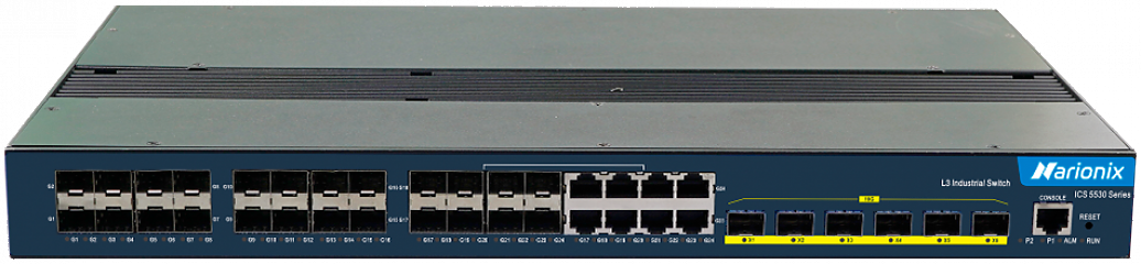 Коммутатор ICS5530-16GS8GC6XS-2P(18-72VDC)-N