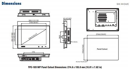 Панельный компьютер TPC-1051WP-E3AE