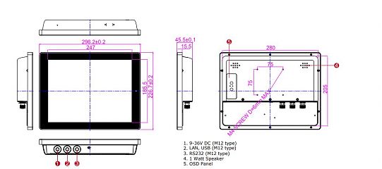 Панельный компьютер R12IB3S-GSM2