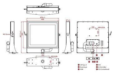 Промышленный монитор R19L100-SPM169-P1