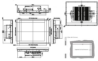 Панельный компьютер CS-119C/P2002E-i5-PI