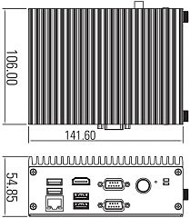 Ультракомпактный встраиваемый компьютер eBOX560-512-FL-DC-7100U-with power supply
