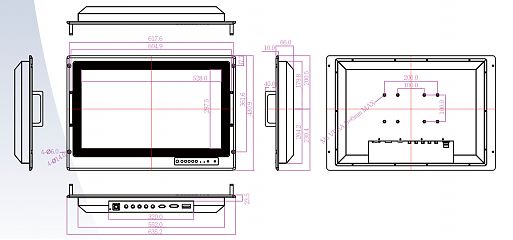 Промышленный монитор W24L100-MLA2FP