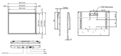 Монитор  DLD1568-INB-Q01