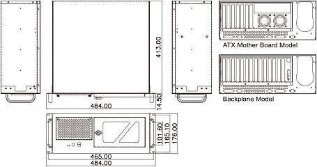 Корпус RACK-305GBATX-NNS-SH-SEA