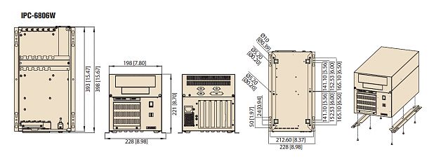 Промышленный компьютерный корпус  IPC-6806W-35F
