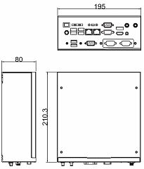 Компактный встраиваемый компьютер eBOX640-521-FL-DC