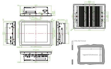 Панельный компьютер CV-112C/P2002E-i5-PI