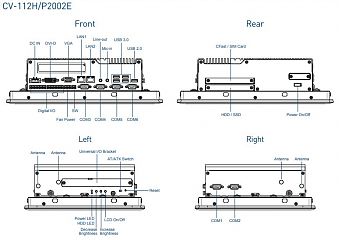 Панельный компьютер CV-112HC/P2002E-i5-E4