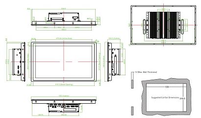 Панельный компьютер CV-W121R/P2002E-i5