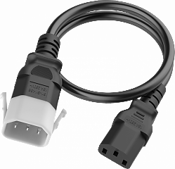 Кабель P-Lock, 1,5м, красный, 1мм²,  1 x IEC C-14, 1 x IEC C-13