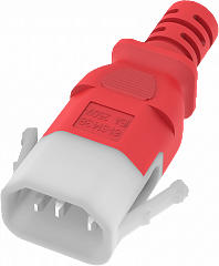 Кабель P-Lock, 1,5м, красный, 1мм²,  1 x IEC C-14, 1 x IEC C-13