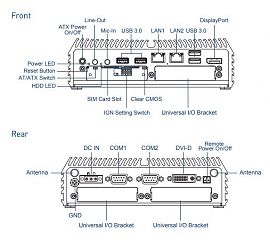 Компактный встраиваемый компьютер DC-1200-N42