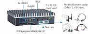 Компактный встраиваемый компьютер eBOX670-891-FL-DC-Flexible IO