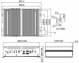 Компактный встраиваемый компьютер eBOX671B-ALD-GbE