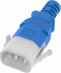 Кабель P-Lock, 2м, синий, 1мм²,  1 x IEC C-14, 1 x IEC C-13