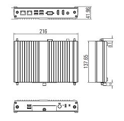 Ультракомпактный встраиваемый компьютер eBOX100-312-FL-DC-N3350