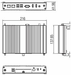 Ультракомпактный встраиваемый компьютер eBOX100-312-FL-DC-N3350