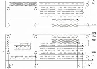 Промышленная кроссплата PCI-6SR