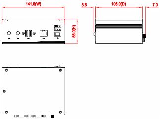 Ультракомпактный встраиваемый компьютер eBOX560-52R-FL-DC-4305UE