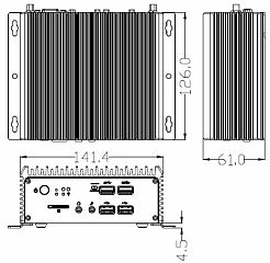 Ультракомпактный встраиваемый компьютер  C4-NNZ-6200U-V