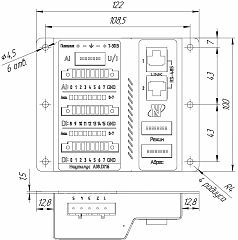 Модуль ввода/вывода сигналов FRONT Control IO AI8.DI16 Исп.1 R10 (Наутилус)