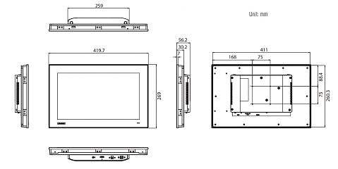 Промышленный монитор FPM-215W-P4AE