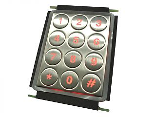 Клавиатура антивандальная TKV-012-17-ROUND-DGI-IP65-BACKL-BP-MATRIX (KV21202)