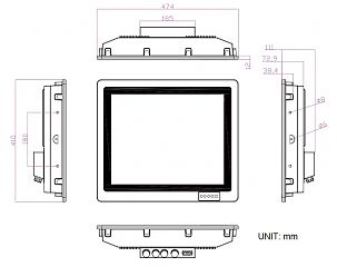 Промышленный монитор R19L100-67FTP-HDMI(HB)