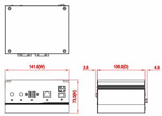 Ультракомпактный встраиваемый компьютер eBOX565-52R-FL-DC-4305UE