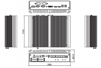 Компактный встраиваемый компьютер eBOX671-521-FL-DC-4PoE