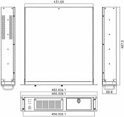 Промышленный компьютерный корпус RACK-220GW-NNS-SH-SEA
