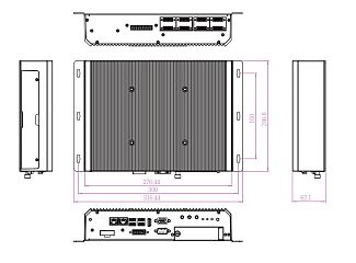 Компактный встраиваемый компьютер I330EAC-IKW-IEC60945