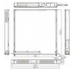 Корпус RACK-1150GB/180W