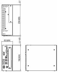 Многослотовый встраиваемый компьютер IPC960-525-N-DC-Q370
