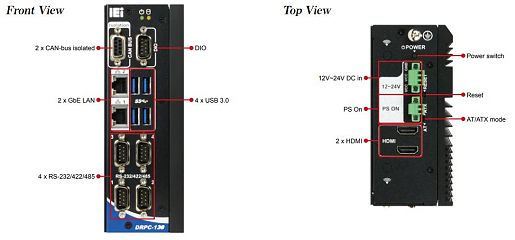 Встраиваемый компьютер на DIN-рейку DRPC-130-AL-E1/4GB