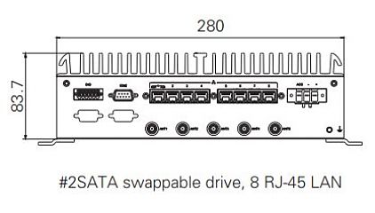 Многослотовый встраиваемый компьютер UST500-517-FL-8RJ-2SATA-TDC