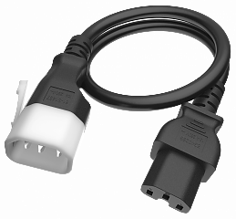 Кабель P-Lock, 0,5м, синий, 1мм²,  1 x IEC C-14, 1 x IEC C-15