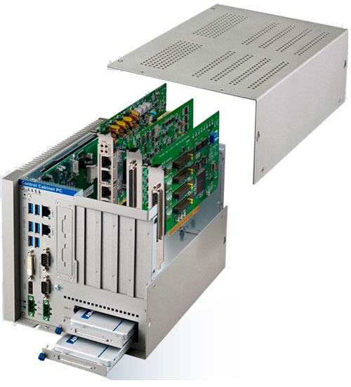 Съемная внешняя панель для доступа к платам расширения PCI / PCIe и CFast, модулям iDoor и батарее часов реального времени RTC Высокопроизводительные безвентиляторные промышленные ПК серии UNO-3285G